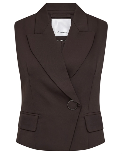 Co'Couture - AliniCC Wrap Vest - Dark Brown